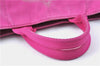 Authentic PRADA Canapa L Canvas Tote Hand Bag Canvas Pink J1331