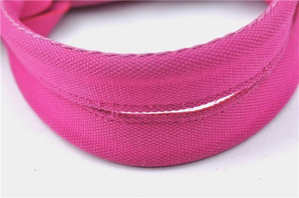 Authentic PRADA Canapa L Canvas Tote Hand Bag Canvas Pink J1331