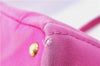 Authentic PRADA Canapa L Canvas Tote Hand Bag Canvas Pink J1331