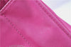 Authentic PRADA Canapa L Canvas Tote Hand Bag Canvas Pink J1331