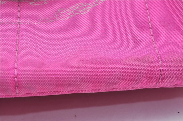 Authentic PRADA Canapa L Canvas Tote Hand Bag Canvas Pink J1331
