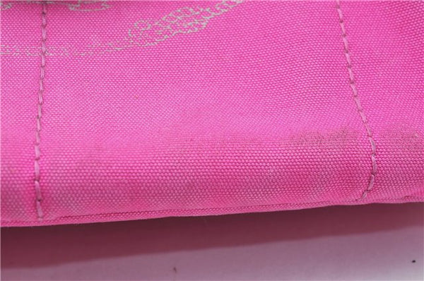 Authentic PRADA Canapa L Canvas Tote Hand Bag Canvas Pink J1331