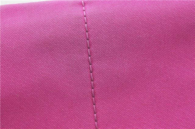 Authentic PRADA Canapa L Canvas Tote Hand Bag Canvas Pink J1331