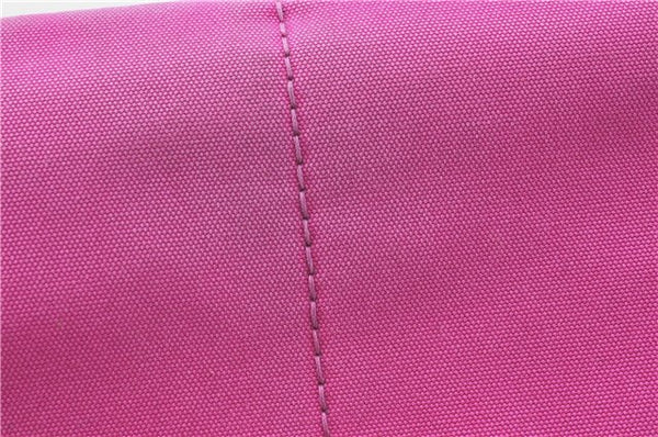 Authentic PRADA Canapa L Canvas Tote Hand Bag Canvas Pink J1331