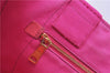 Authentic PRADA Canapa L Canvas Tote Hand Bag Canvas Pink J1331