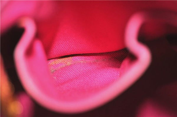 Authentic PRADA Canapa L Canvas Tote Hand Bag Canvas Pink J1331