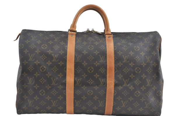 Authentic Louis Vuitton Monogram Keepall 50 Travel Boston Bag M41426 LV J1333