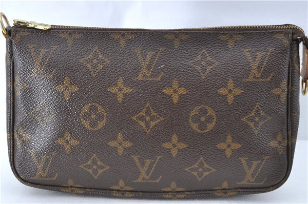 Auth Louis Vuitton Monogram Pochette Accessoires Shoulder Cross Body Pouch J1337