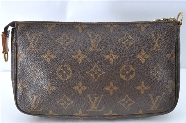 Auth Louis Vuitton Monogram Pochette Accessoires Shoulder Cross Body Pouch J1337