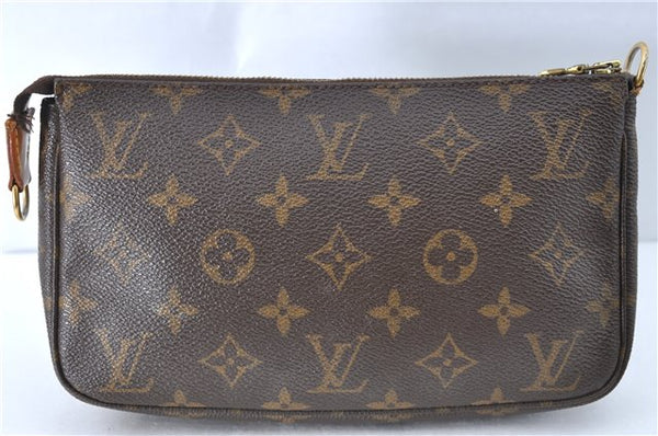 Auth Louis Vuitton Monogram Pochette Accessoires Shoulder Cross Body Pouch J1337