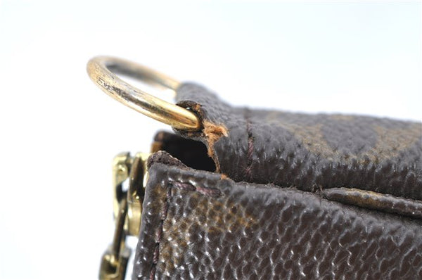 Auth Louis Vuitton Monogram Pochette Accessoires Shoulder Cross Body Pouch J1337