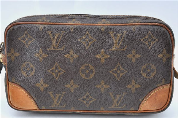 Auth Louis Vuitton Monogram Marly Dragonne PM Clutch Hand Bag M51827 LV J1338