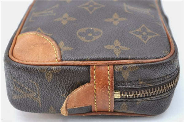 Auth Louis Vuitton Monogram Marly Dragonne PM Clutch Hand Bag M51827 LV J1338