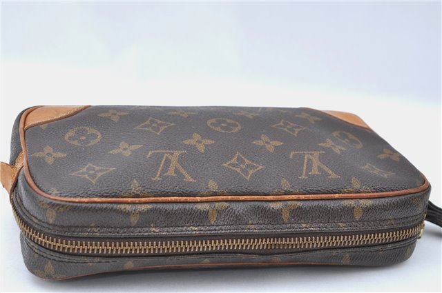 Auth Louis Vuitton Monogram Marly Dragonne PM Clutch Hand Bag M51827 LV J1338