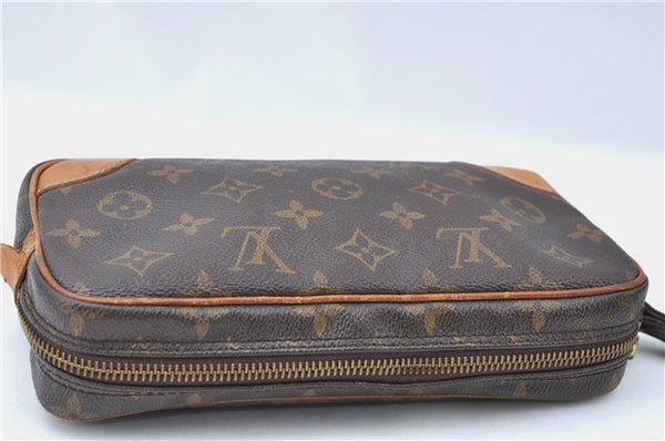 Auth Louis Vuitton Monogram Marly Dragonne PM Clutch Hand Bag M51827 LV J1338