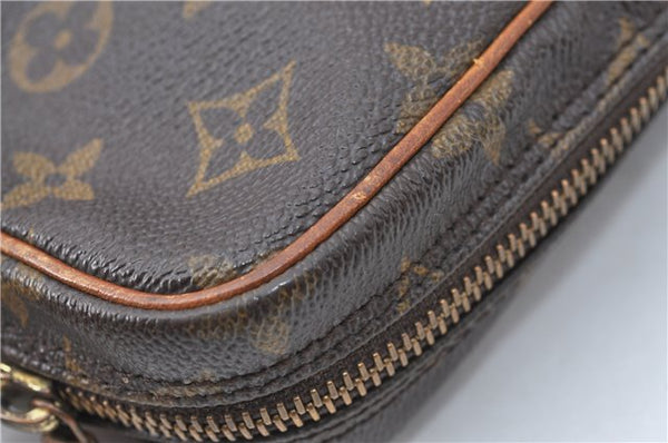 Auth Louis Vuitton Monogram Marly Dragonne PM Clutch Hand Bag M51827 LV J1338