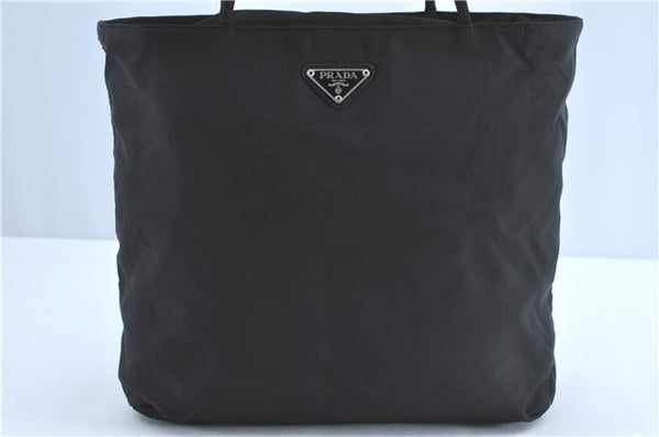 Authentic PRADA Nylon Tessuto Shoulder Tote Bag Purse Black J1343