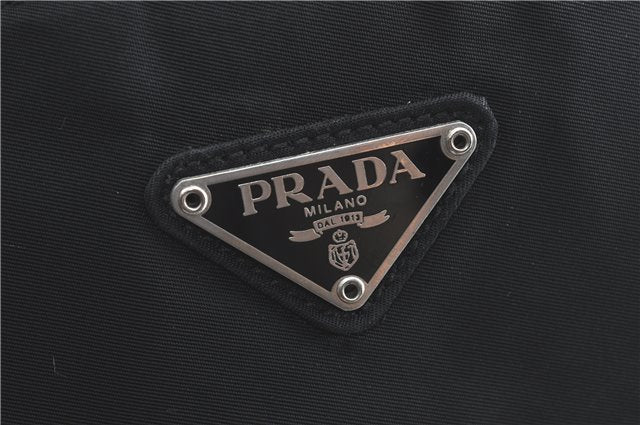 Authentic PRADA Nylon Tessuto Shoulder Tote Bag Purse Black J1343