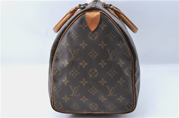 Authentic Louis Vuitton Monogram Speedy 35 Hand Boston Bag M41524 LV J1345