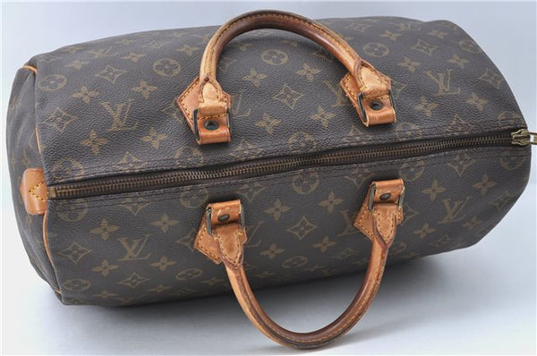 Authentic Louis Vuitton Monogram Speedy 35 Hand Boston Bag M41524 LV J1345