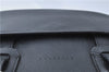 Authentic BURBERRY Vintage Leather Hand Tote Bag Black J1356