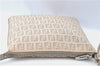 Auth FENDI Zucchino Shoulder Cross Body Bag Purse Canvas Leather Beige J1362