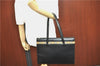 Authentic BURBERRY Vintage Leather Shoulder Tote Bag Black J1366