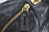 Authentic PRADA Leather Nappa Shoulder Hand Bag Purse Black J1368