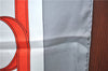 Authentic HERMES Carre 90 Scarf "Eperon d’or" Silk Light Gray White Red J1370