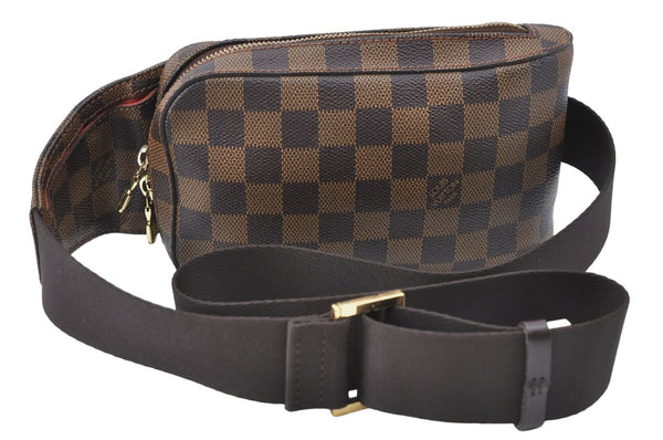 Authentic Louis Vuitton Damier Geronimos Waist Body Bag N51994 LV J1372