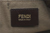 Authentic FENDI Zucchino Shoulder Boston Bag Canvas Leather Brown Gold J1373