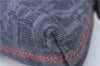 Authentic Christian Dior Trotter Pouch Purse Denim Leather Navy Blue J1376
