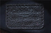 Authentic Christian Dior Trotter Pouch Purse Denim Leather Navy Blue J1376