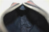 Authentic Christian Dior Trotter Pouch Purse Denim Leather Navy Blue J1376
