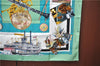 HERMES Carre 90 Scarf "THE ORIGINAL NEW ORLEANS CREOLE JAZZ" Silk Green J1379
