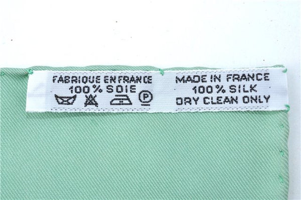 HERMES Carre 90 Scarf "THE ORIGINAL NEW ORLEANS CREOLE JAZZ" Silk Green J1379