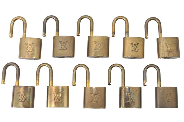 Authentic Louis Vuitton Padlock Gold 10Set LV J1381