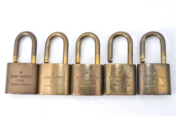 Authentic Louis Vuitton Padlock Gold 10Set LV J1381