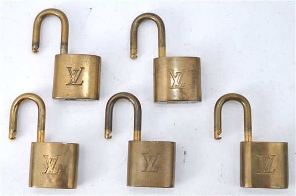 Authentic Louis Vuitton Padlock Gold 10Set LV J1381