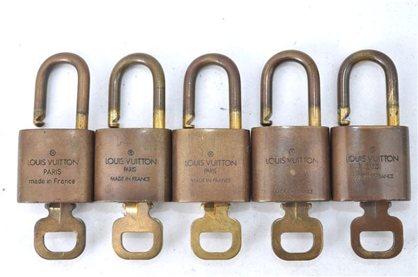 Authentic Louis Vuitton Padlock & Keys 10Set LV J1382