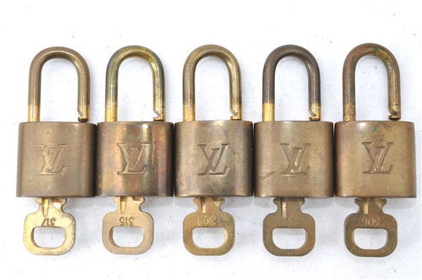 Authentic Louis Vuitton Padlock & Keys 10Set LV J1383