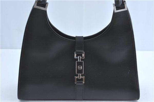 Authentic GUCCI Jackie Shoulder Hand Bag Purse Leather 0021067 Black J1385