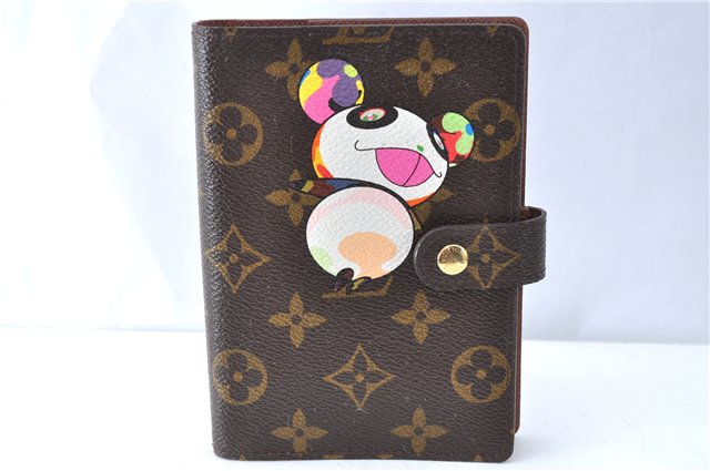 Authentic Louis Vuitton Monogram Panda Agenda Day Planner Cover R20011 LV J1388