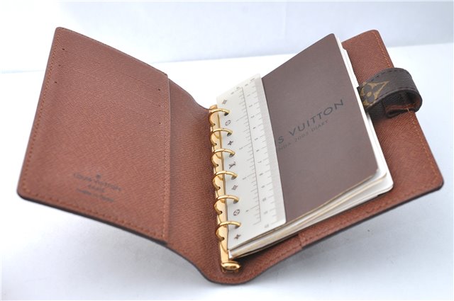 Authentic Louis Vuitton Monogram Panda Agenda Day Planner Cover R20011 LV J1388