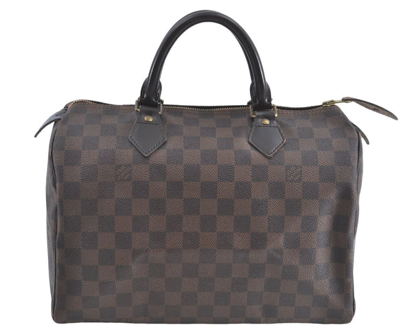 Authentic Louis Vuitton Damier Speedy 30 Hand Boston Bag N41364 LV J1390
