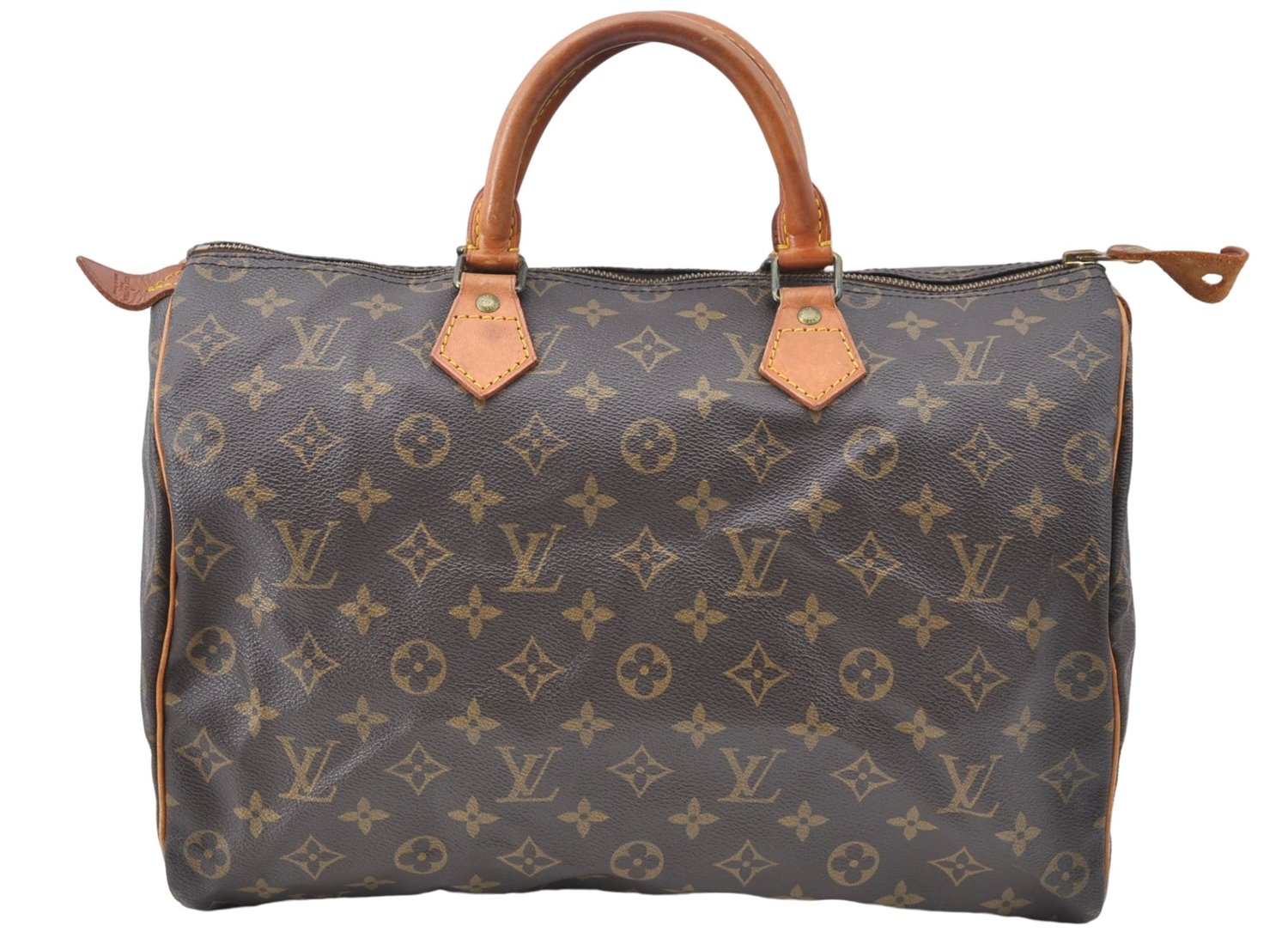 Authentic Louis Vuitton Monogram Speedy 35 Hand Boston Bag M41524 LV J1396