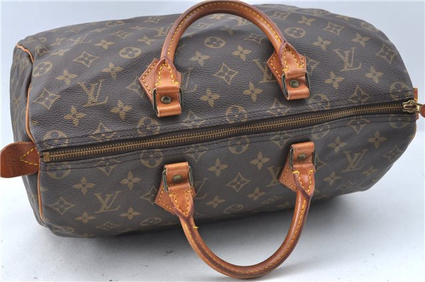 Authentic Louis Vuitton Monogram Speedy 35 Hand Boston Bag M41524 LV J1396