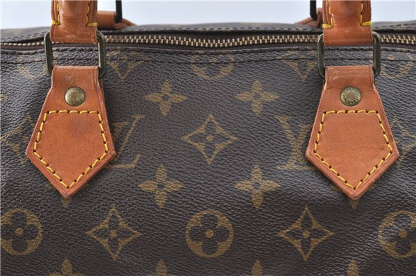 Authentic Louis Vuitton Monogram Speedy 35 Hand Boston Bag M41524 LV J1396