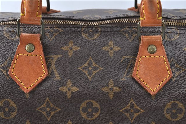 Authentic Louis Vuitton Monogram Speedy 35 Hand Boston Bag M41524 LV J1396