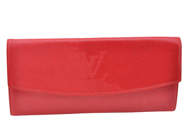 Auth Louis Vuitton Opera Pochette Aegean Clutch Hand Bag Red M63967 LV J1408